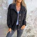 Harriet | Soft Teddy Button Jacket