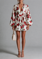Eden Floral Wrap Mini Dress