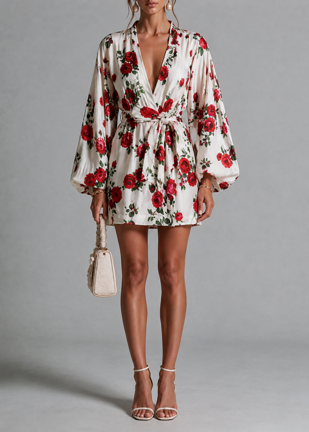Eden Floral Wrap Mini Dress