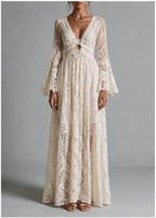 Soleil Lace Bohemian Maxi Dress