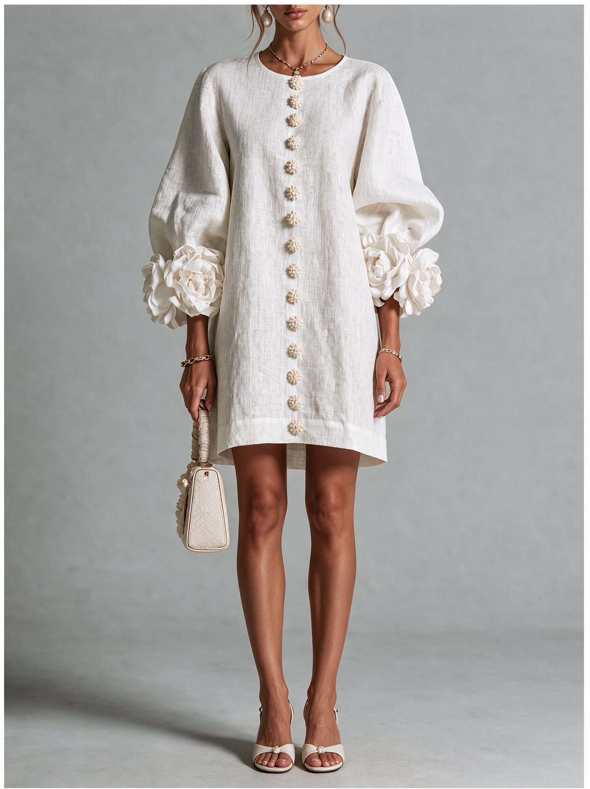 Rosalie Bloom Sleeve Mini Dress