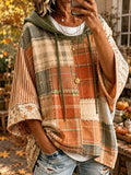 Ana | Autumn Patchwork Oversized Hoodie
