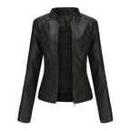 Helen | Refined Stand-Collar Moto Jacket