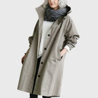 Ruth | Hooded Relaxed-Fit Long Trench Coat